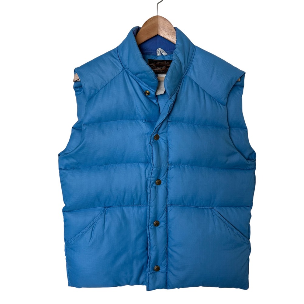 Eddie Bauer Down Vest Blue Expedition Puffer Goose Down Women's vintage